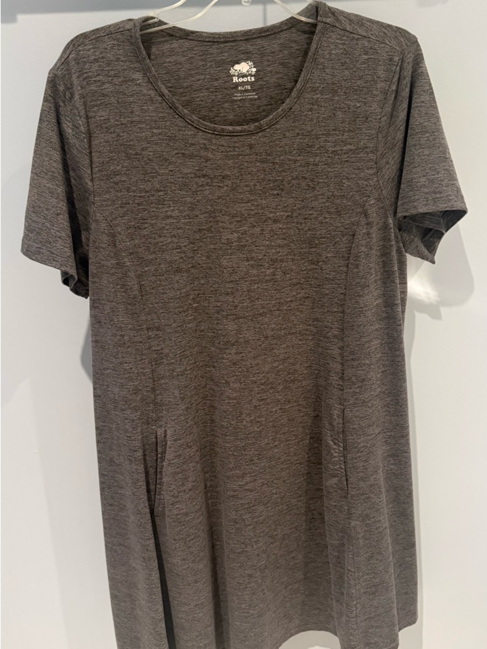 Roots Gray Heather Short Sleeve Tee Dress